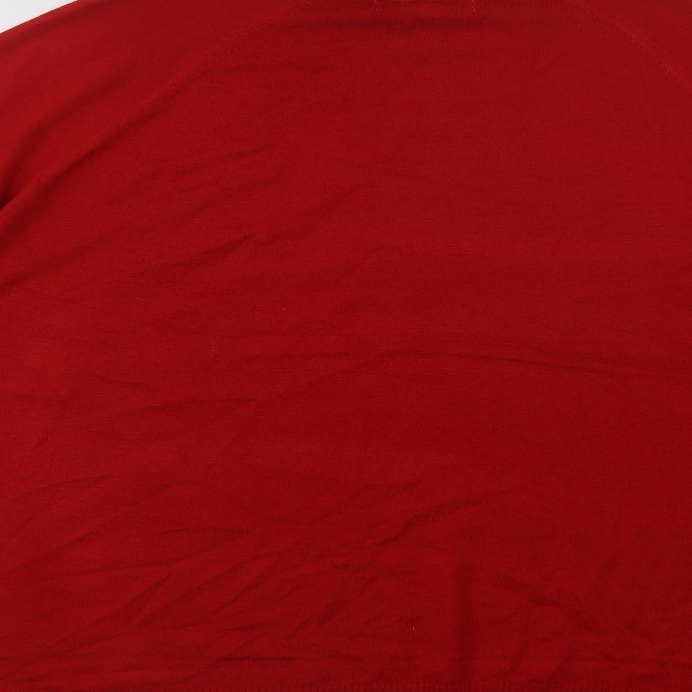 NEXT Womens Red Mock Neck  Polyacrylate Fibre Pullover Jumper Size XL