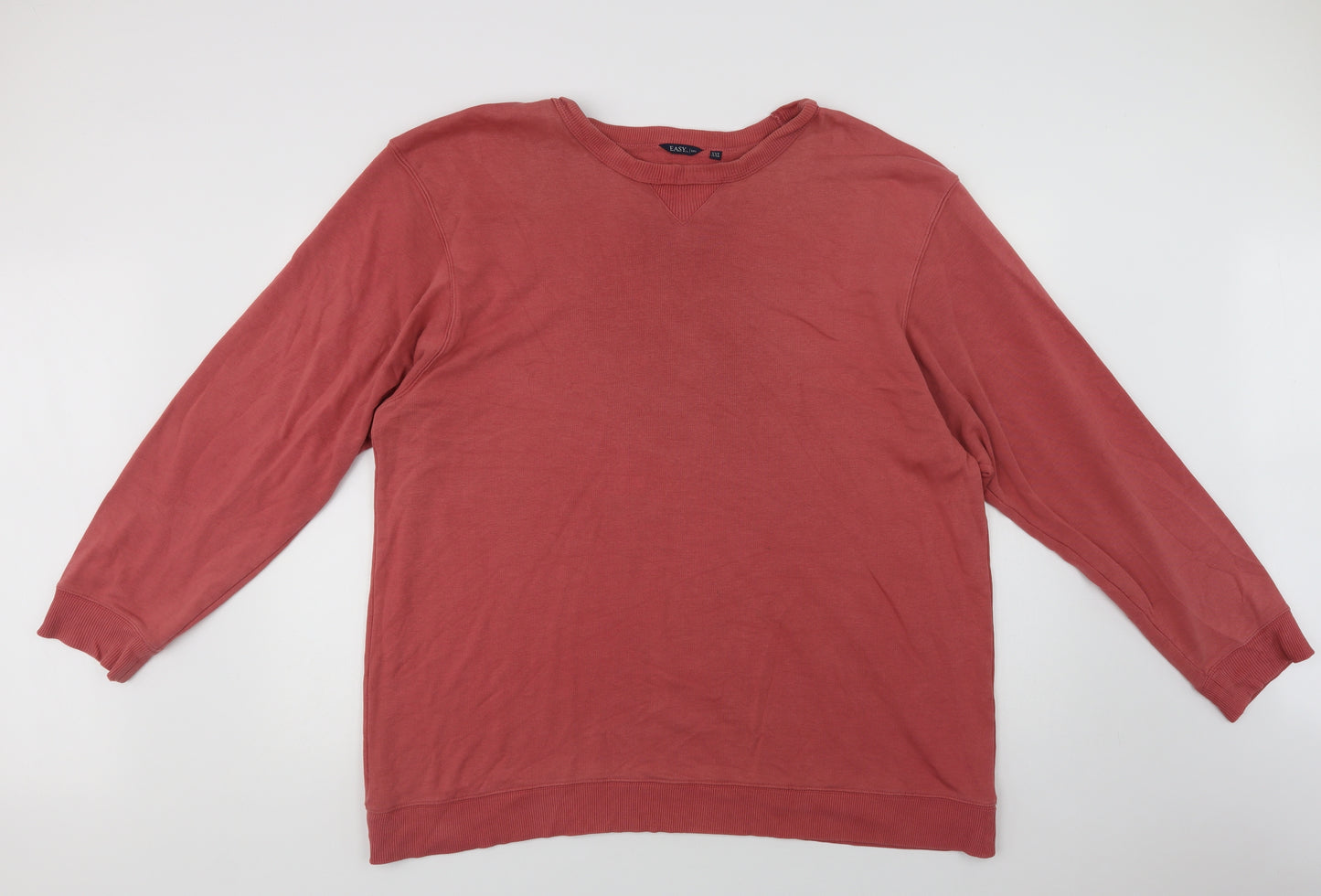Matalan Mens Pink  Cotton Pullover Sweatshirt Size 2XL