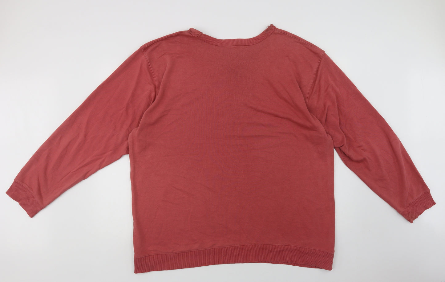 Matalan Mens Pink  Cotton Pullover Sweatshirt Size 2XL