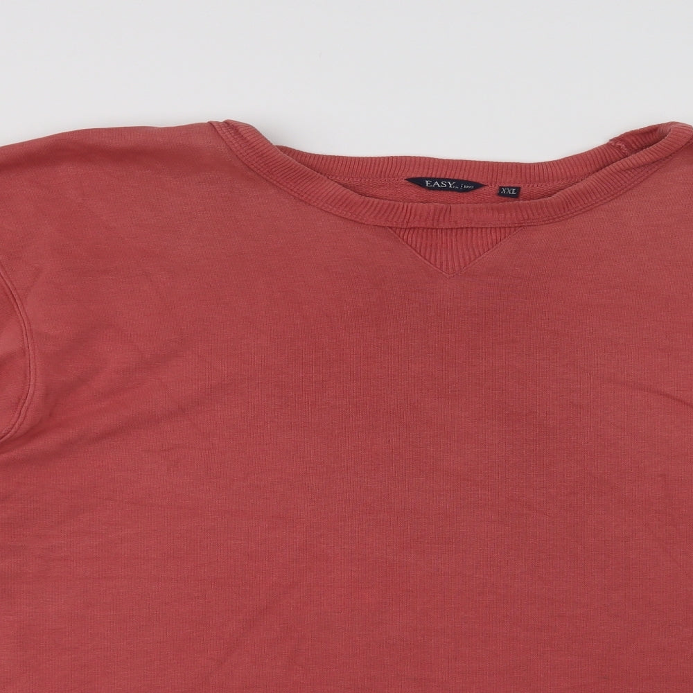 Matalan Mens Pink  Cotton Pullover Sweatshirt Size 2XL