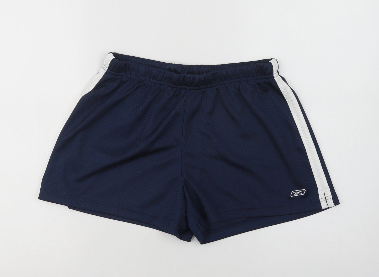 Reebok Womens Blue  Polyester Skimmer Shorts Size 14 L3 in Regular Drawstring