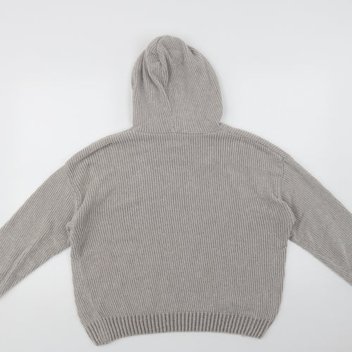 Primark Womens Grey  Polyacrylate Fibre Pullover Hoodie Size XS