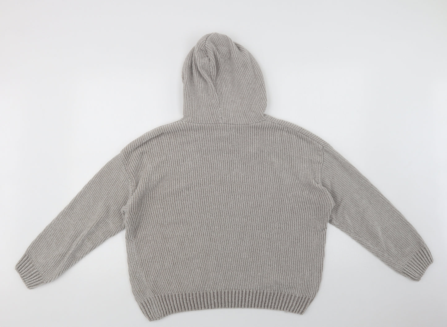 Primark Womens Grey  Polyacrylate Fibre Pullover Hoodie Size XS