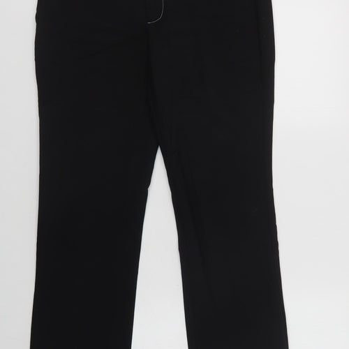 Mango Womens Black   Dress Pants Trousers Size 10 L28 in Regular Button