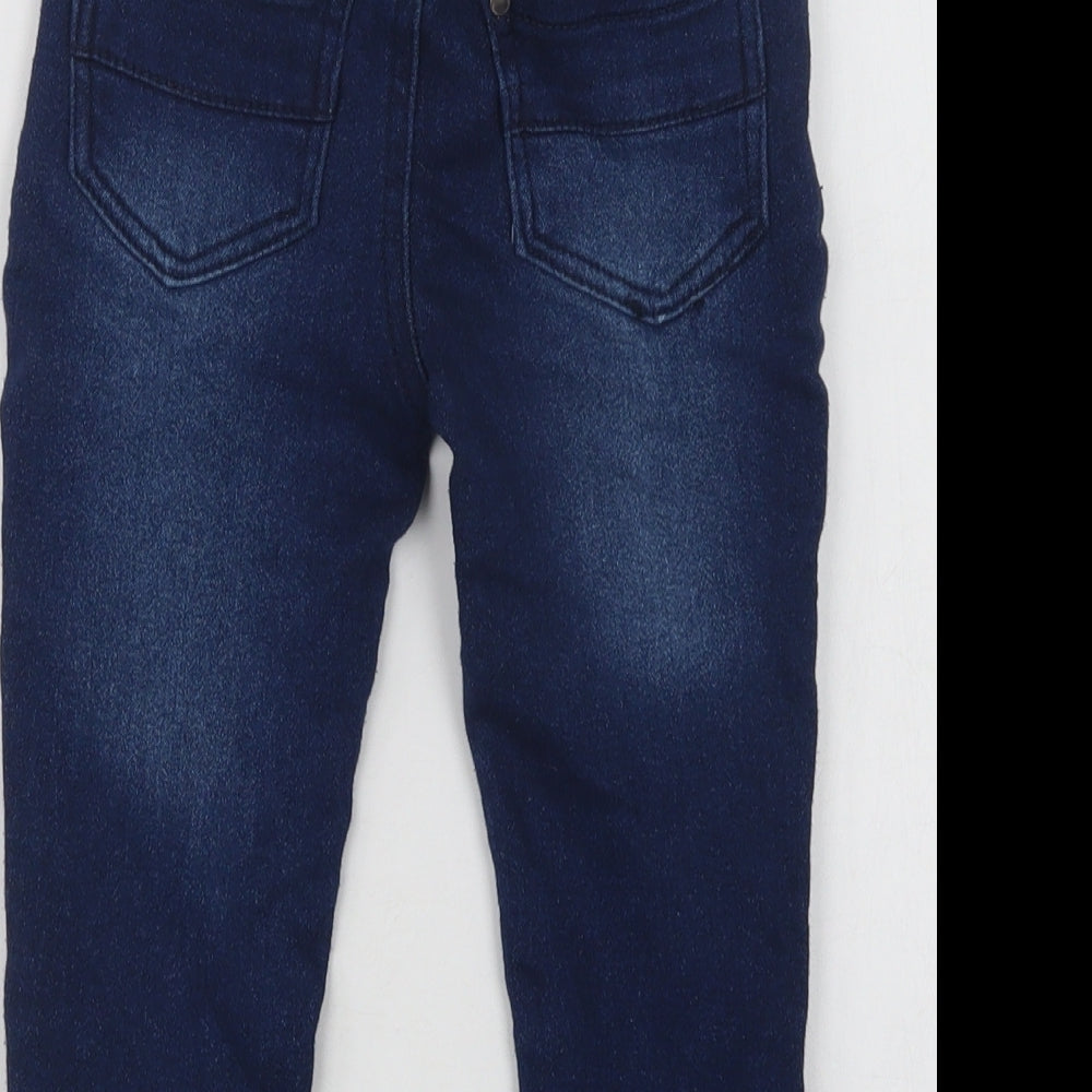 Pep & Boys Blue  Cotton Jogger Trousers Size 3-4 Years  Regular Drawstring