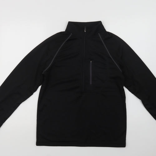 Penn Mens Black  Polyester Henley Sweatshirt Size M