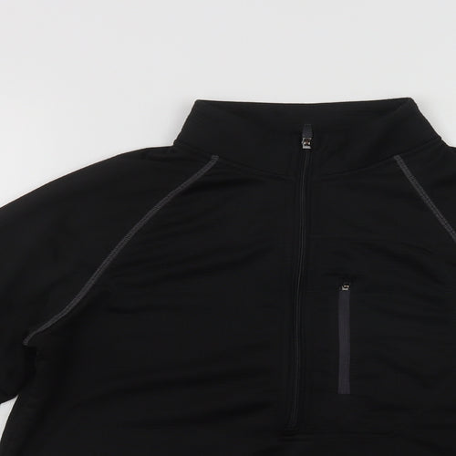 Penn Mens Black  Polyester Henley Sweatshirt Size M