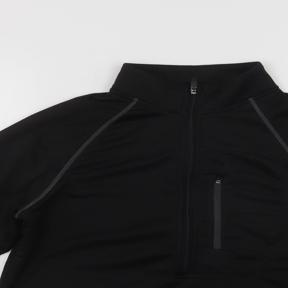 Penn Mens Black  Polyester Henley Sweatshirt Size M