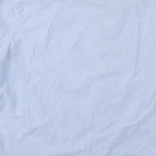 Steel & Jelly Mens Blue  Cotton  Button-Up Size M Collared Button