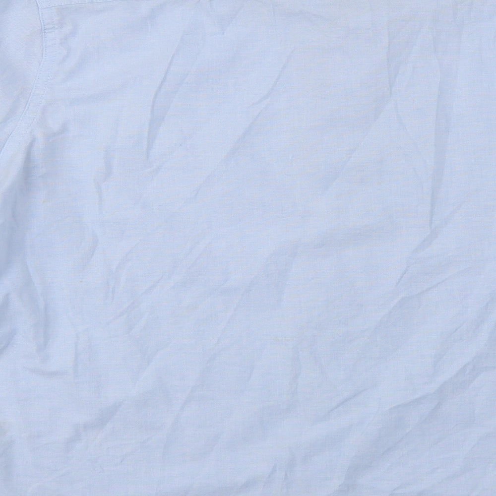 Steel & Jelly Mens Blue  Cotton  Button-Up Size M Collared Button