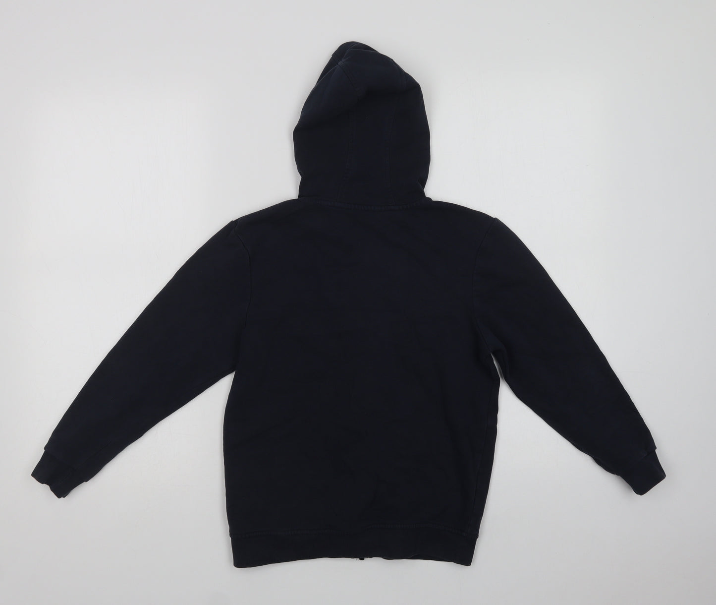 George Boys Blue  Cotton Full Zip Hoodie Size 9-10 Years  Zip
