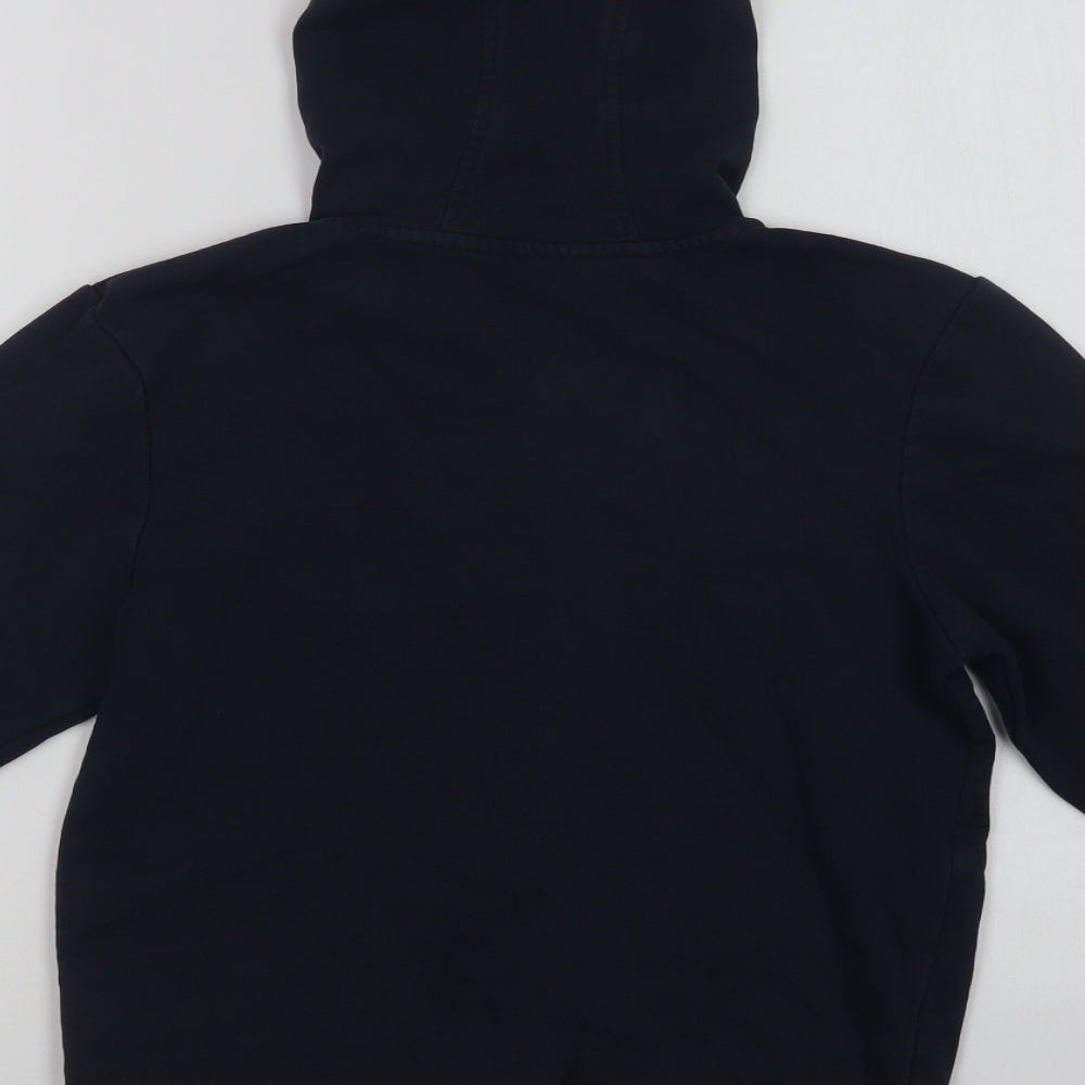 George Boys Blue  Cotton Full Zip Hoodie Size 9-10 Years  Zip