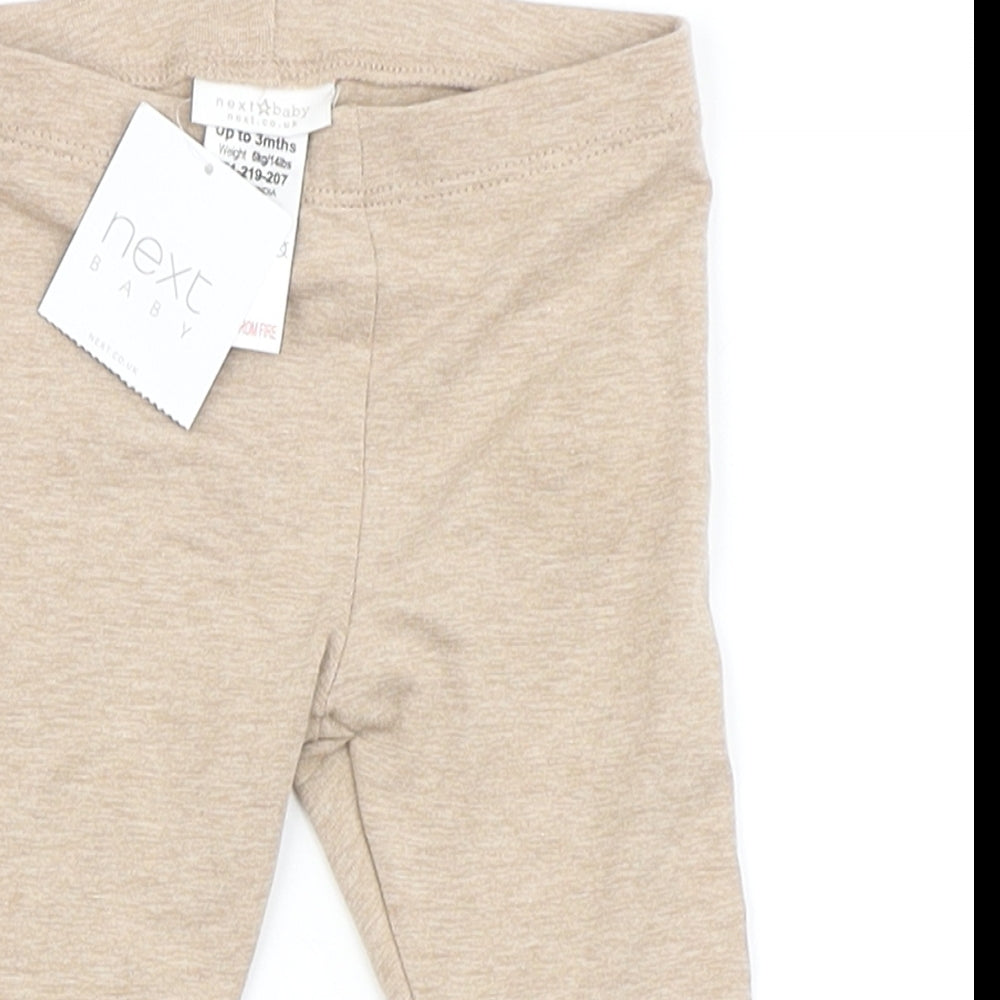 NEXT Girls Brown  Cotton Jogger Leggings Size 0-3 Months   - Bunny