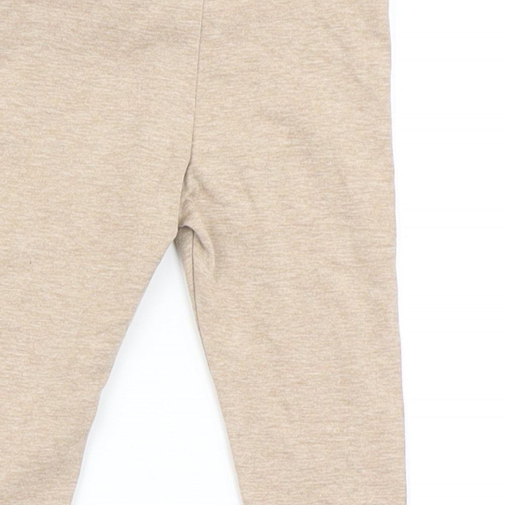 NEXT Girls Brown  Cotton Jogger Leggings Size 0-3 Months   - Bunny