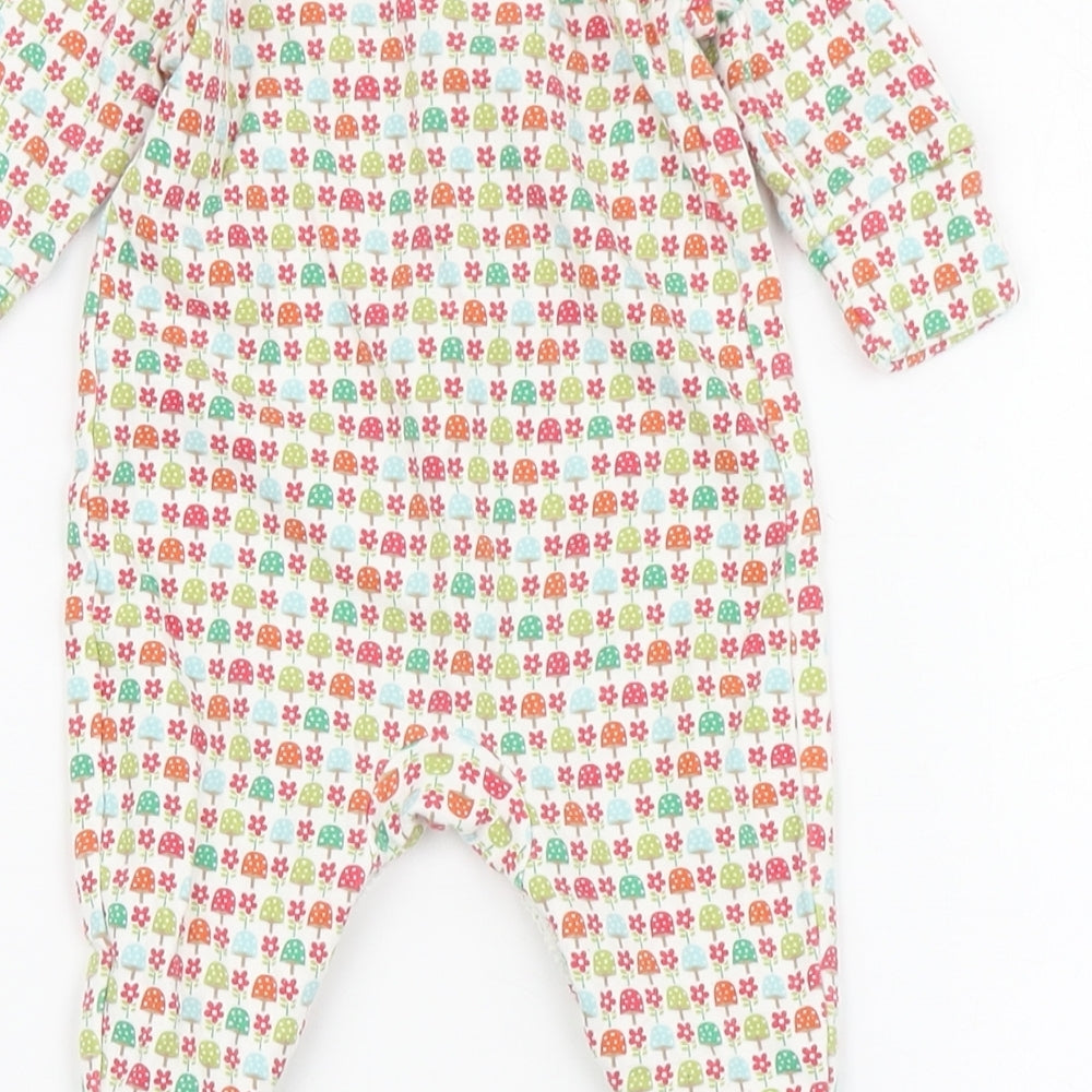 NEXT Girls Ivory  100% Cotton Babygrow One-Piece Size 0-3 Months  Snap - Mushrooms