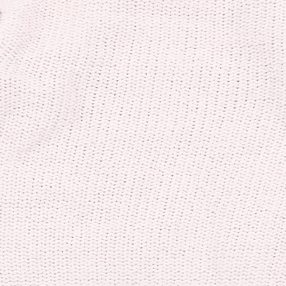 Dunnes Stores Girls Pink Round Neck  Polyester Pullover Jumper Size 7 Years   - Unicorn