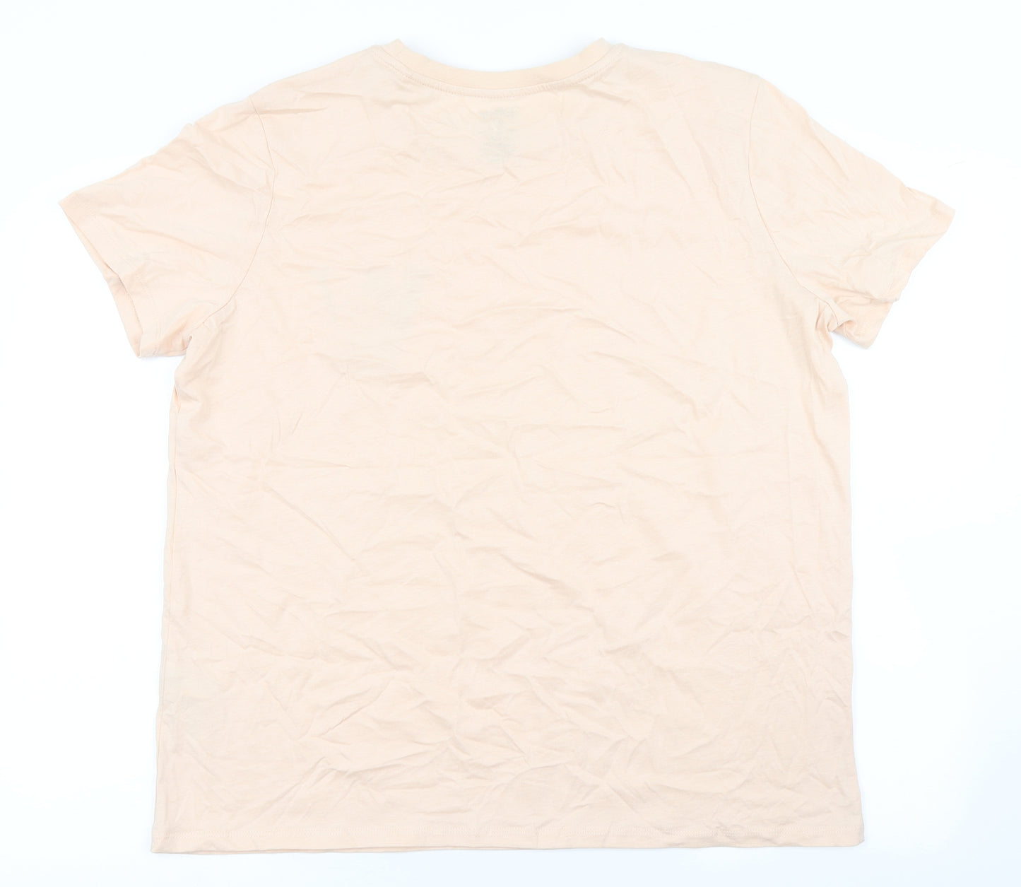 Primark Womens Orange  100% Cotton Basic T-Shirt Size L Round Neck - Winnie The Pooh