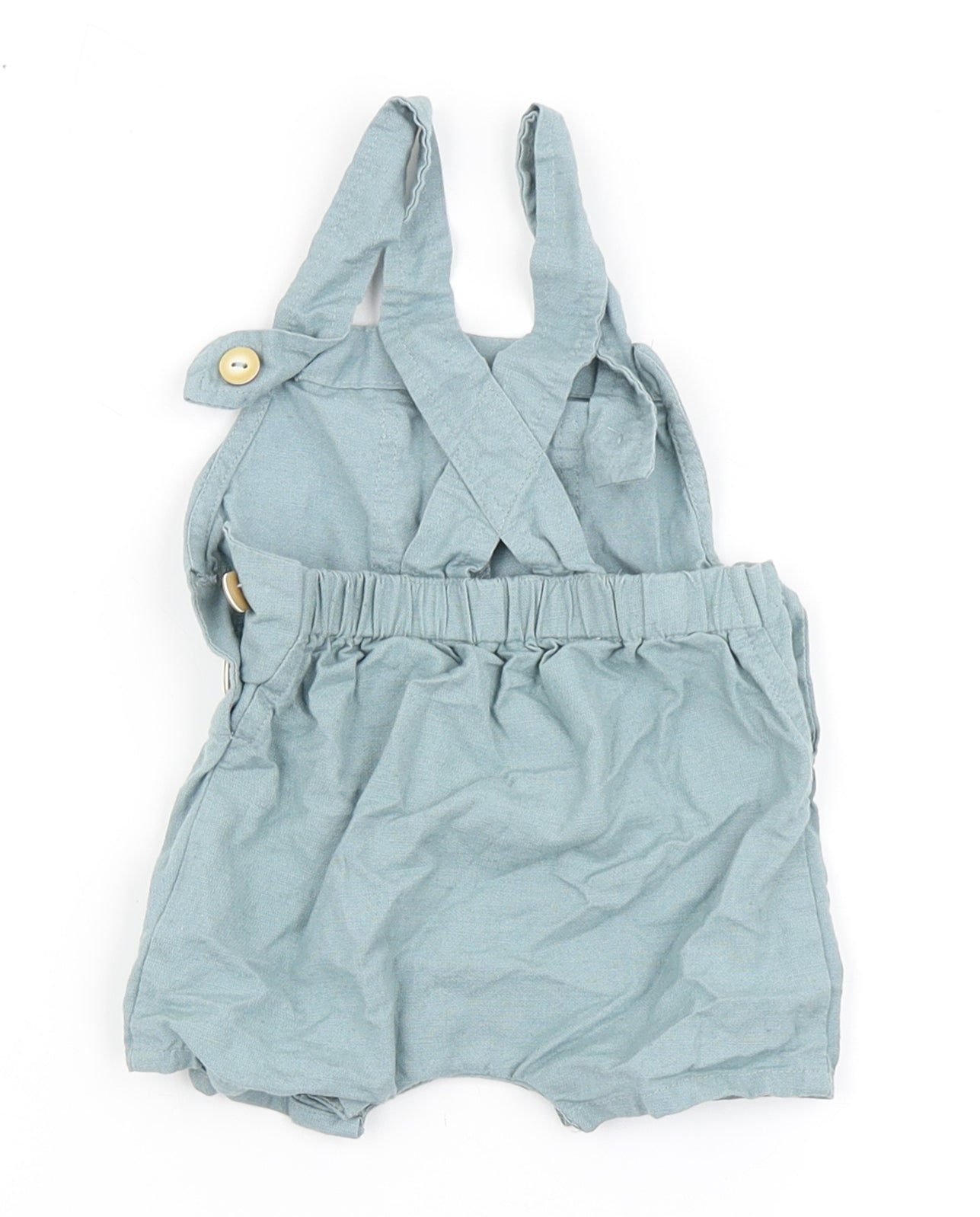 Pep&Co Boys Blue  Cotton Dungaree Outfit/Set Size 6-9 Months  Button