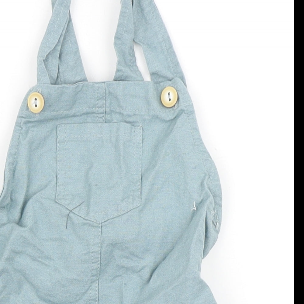 Pep&Co Boys Blue  Cotton Dungaree Outfit/Set Size 6-9 Months  Button