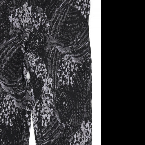Bonmarché Womens Black  Viscose Trousers  Size 16 L27 in Regular
