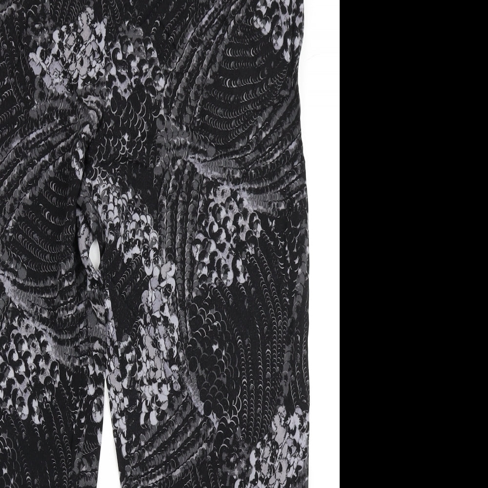 Bonmarché Womens Black  Viscose Trousers  Size 16 L27 in Regular