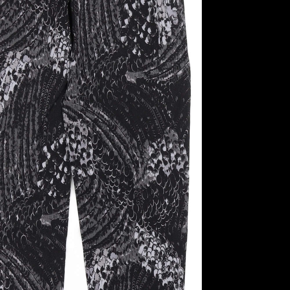 Bonmarché Womens Black  Viscose Trousers  Size 16 L27 in Regular