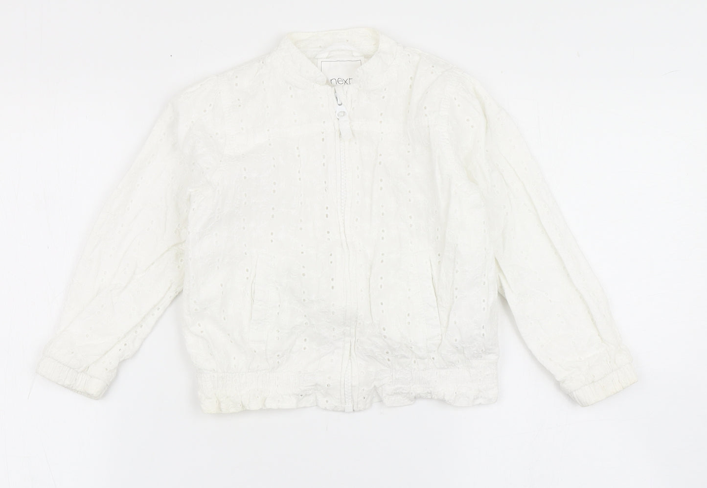 NEXT Girls White   Jacket  Size 3-4 Years  Zip
