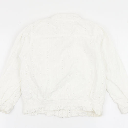 NEXT Girls White   Jacket  Size 3-4 Years  Zip