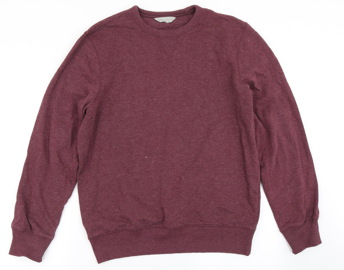 Marks and Spencer Mens Red  Cotton Pullover Sweatshirt Size M