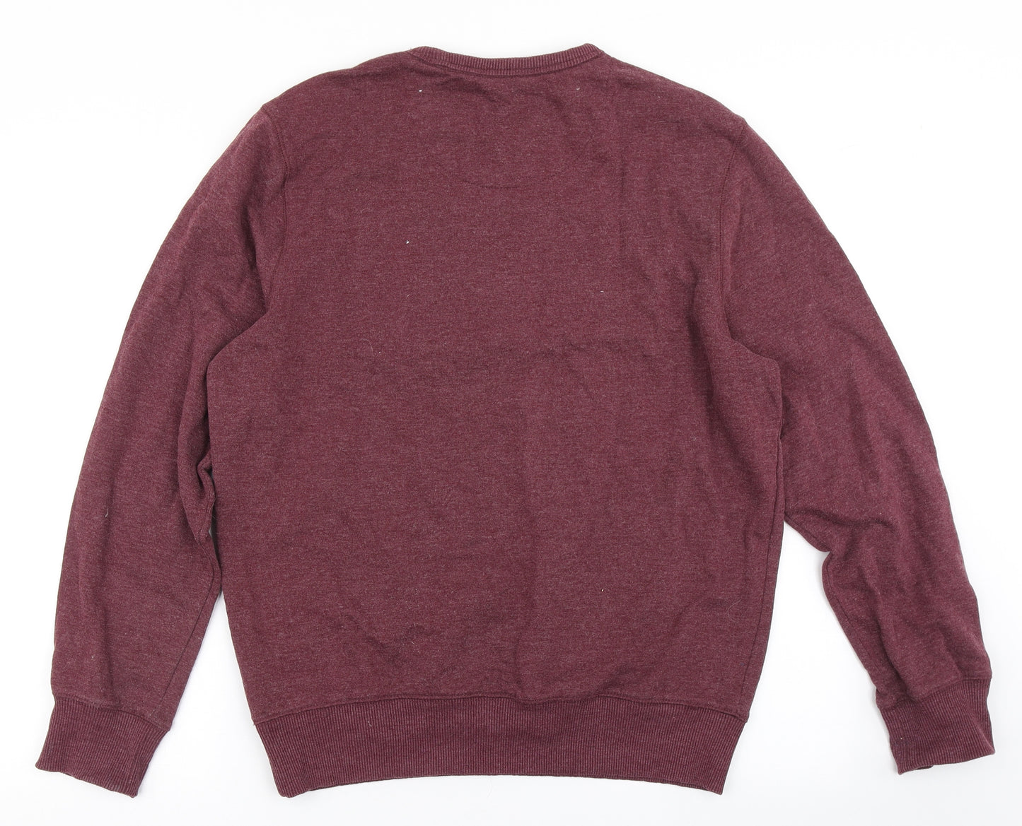 Marks and Spencer Mens Red  Cotton Pullover Sweatshirt Size M