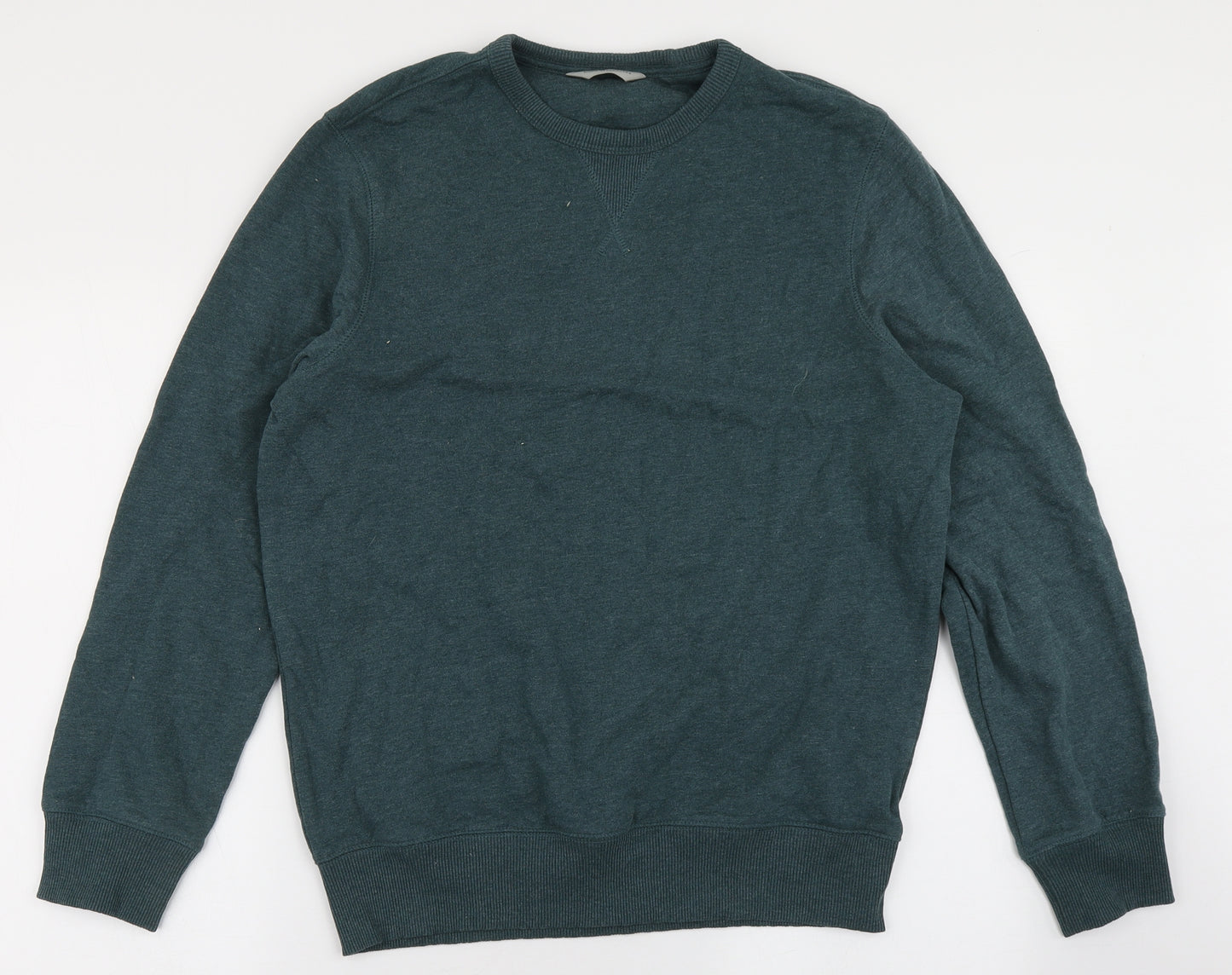 Marks and Spencer Mens Green  Cotton Pullover Sweatshirt Size M