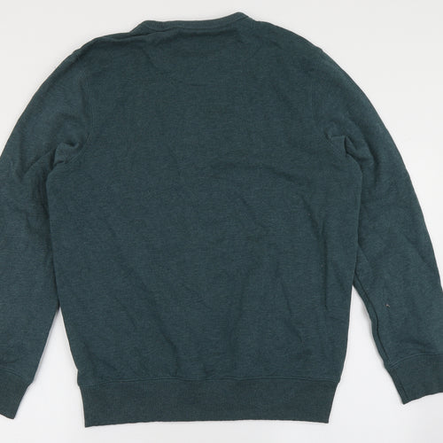 Marks and Spencer Mens Green  Cotton Pullover Sweatshirt Size M