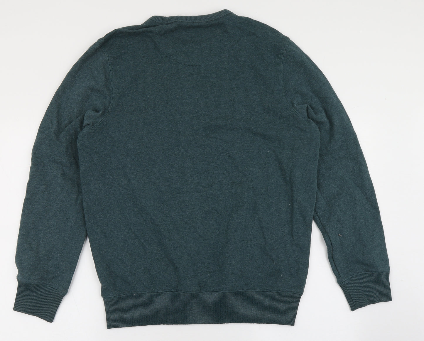 Marks and Spencer Mens Green  Cotton Pullover Sweatshirt Size M
