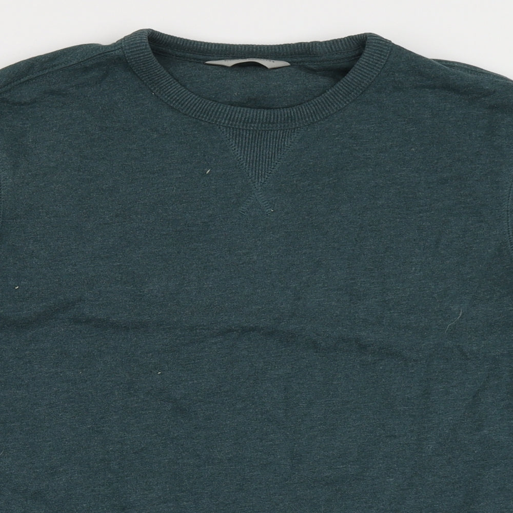 Marks and Spencer Mens Green  Cotton Pullover Sweatshirt Size M