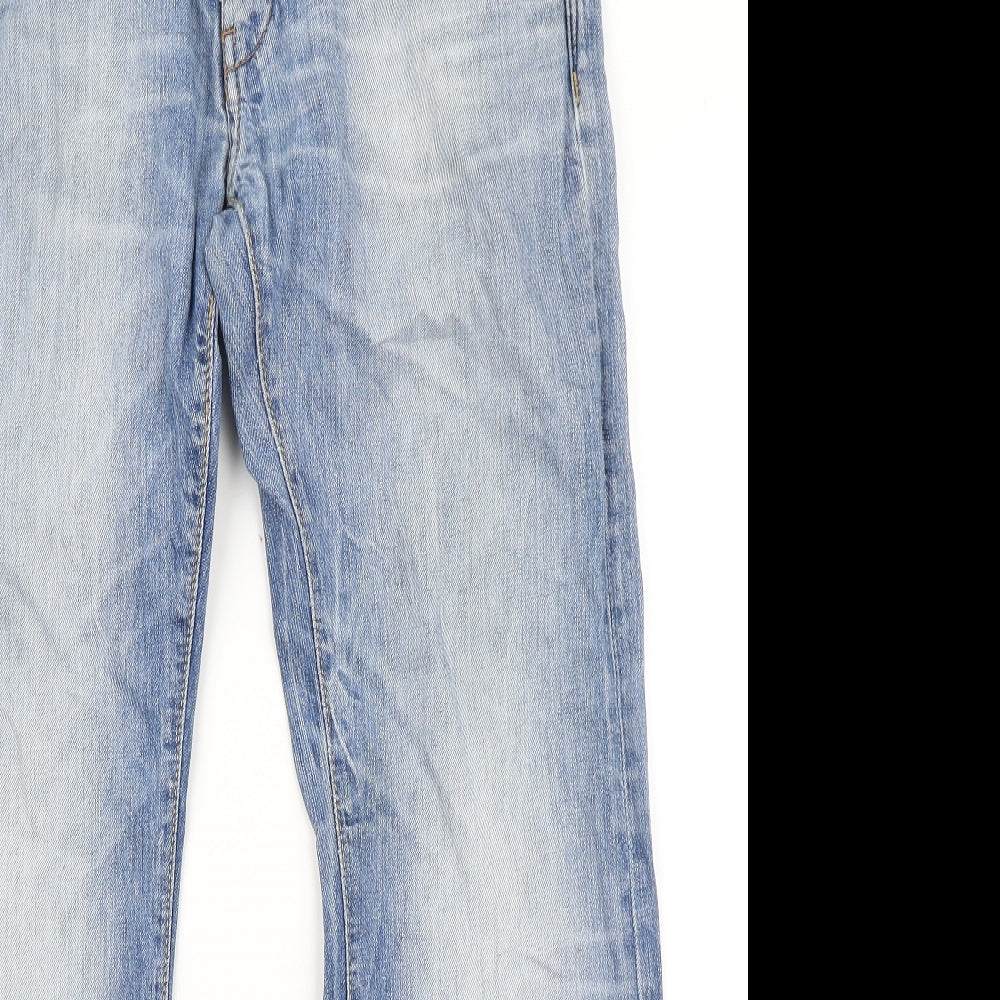 Tommy Hilfiger Mens Blue  Cotton Bootcut Jeans Size 32 L29 in Regular Button
