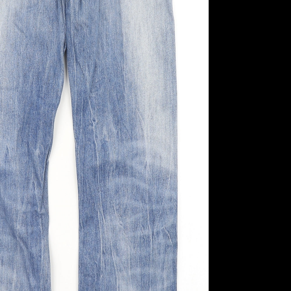 Tommy Hilfiger Mens Blue  Cotton Bootcut Jeans Size 32 L29 in Regular Button