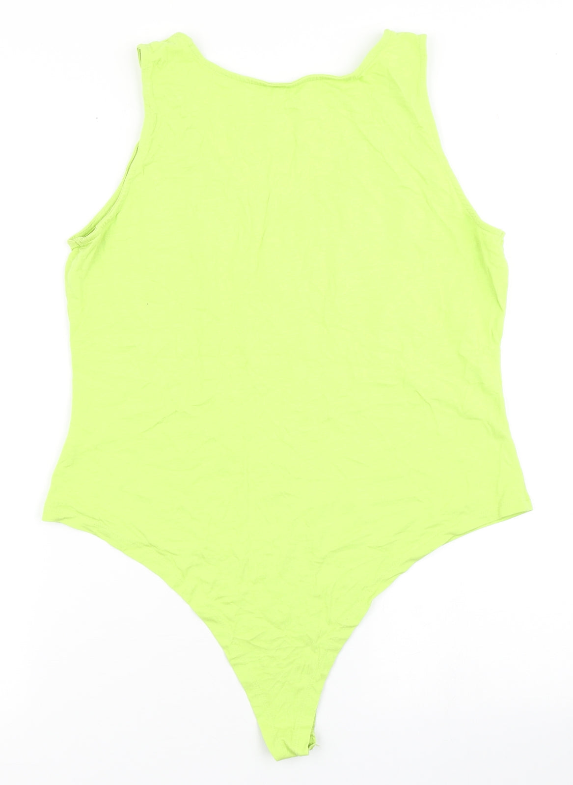 Primark Womens Green  Cotton Bodysuit One-Piece Size XL  Snap