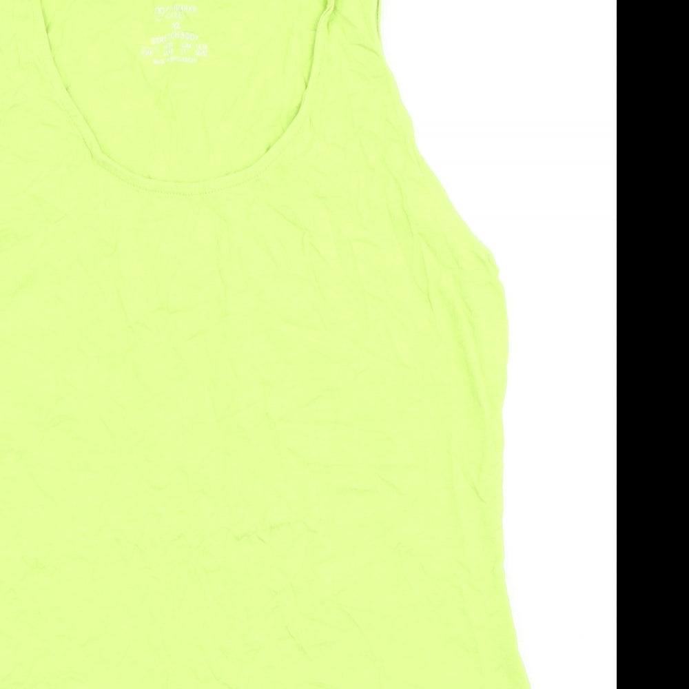 Primark Womens Green  Cotton Bodysuit One-Piece Size XL  Snap