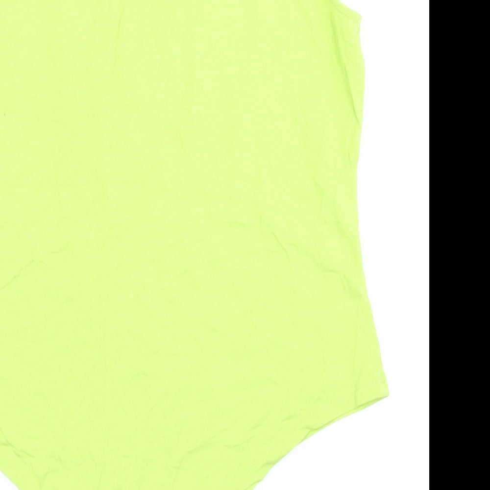 Primark Womens Green  Cotton Bodysuit One-Piece Size XL  Snap