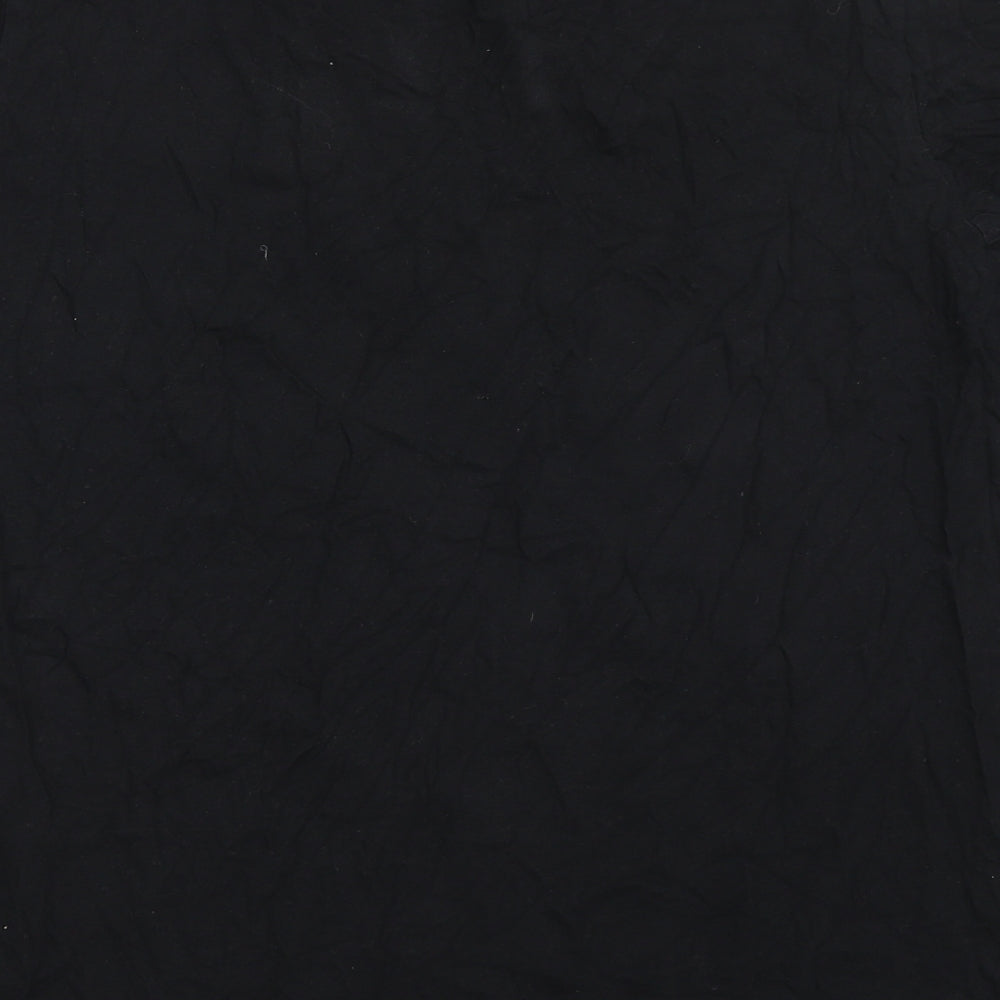 New Look Womens Black  100% Cotton Basic T-Shirt Size 18 Round Neck - Paris