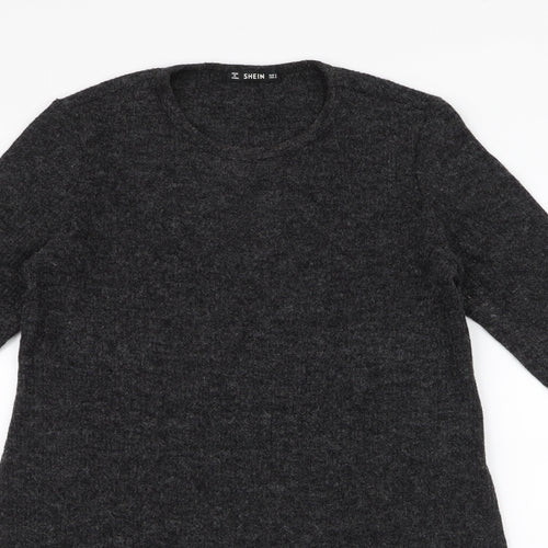 SheIn Womens Grey  Polyester Jumper Dress  Size S  Round Neck Pullover