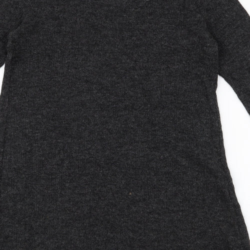 SheIn Womens Grey  Polyester Jumper Dress  Size S  Round Neck Pullover