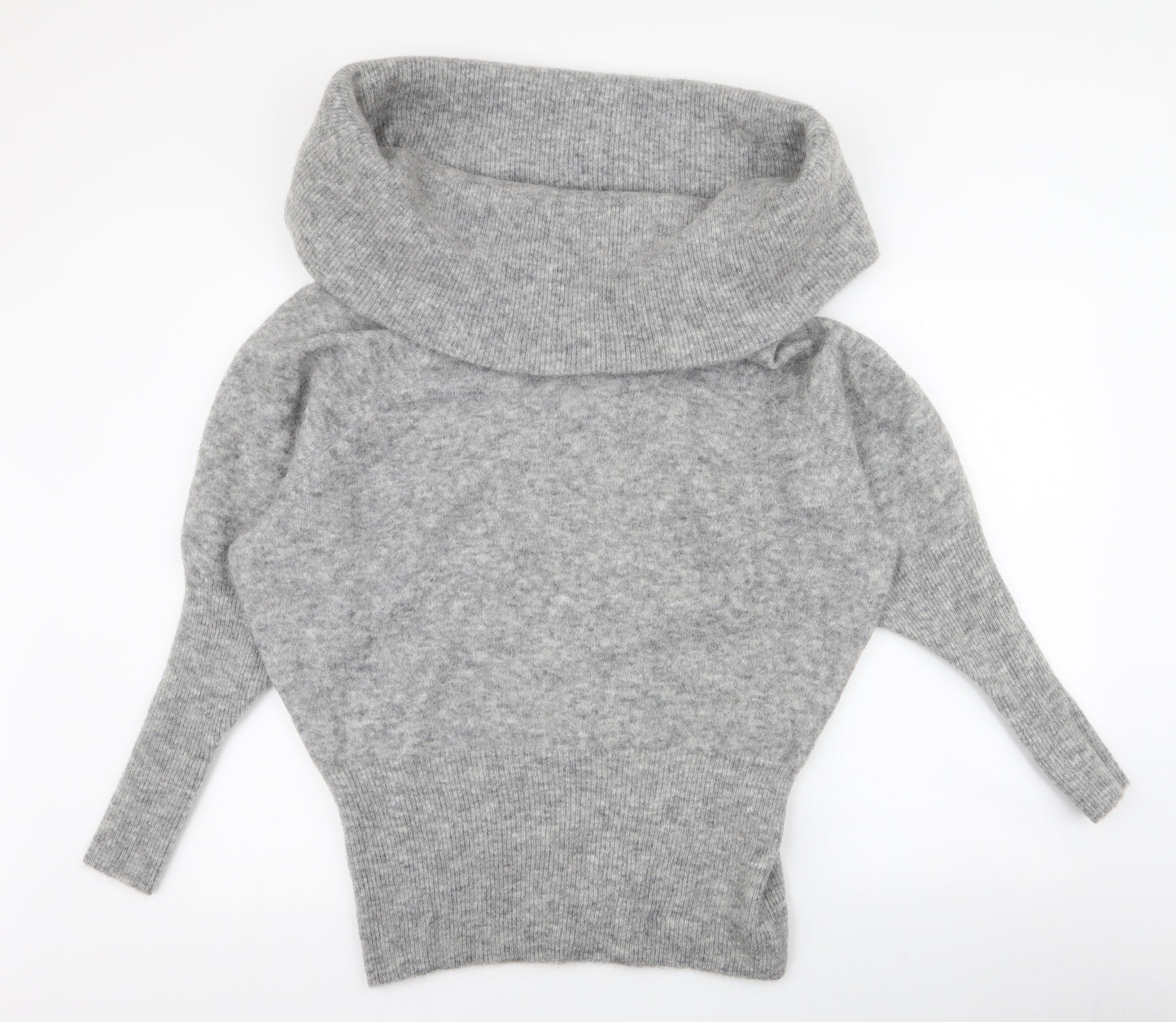 Acne Studios Womens Grey Roll Neck  Mohair Pullover Jumper Size S   - balloon sleeve