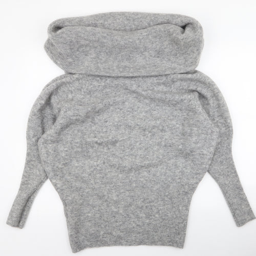 Acne Studios Womens Grey Roll Neck  Mohair Pullover Jumper Size S   - balloon sleeve