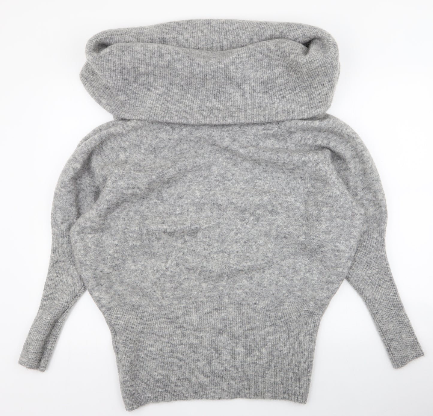 Acne Studios Womens Grey Roll Neck  Mohair Pullover Jumper Size S   - balloon sleeve