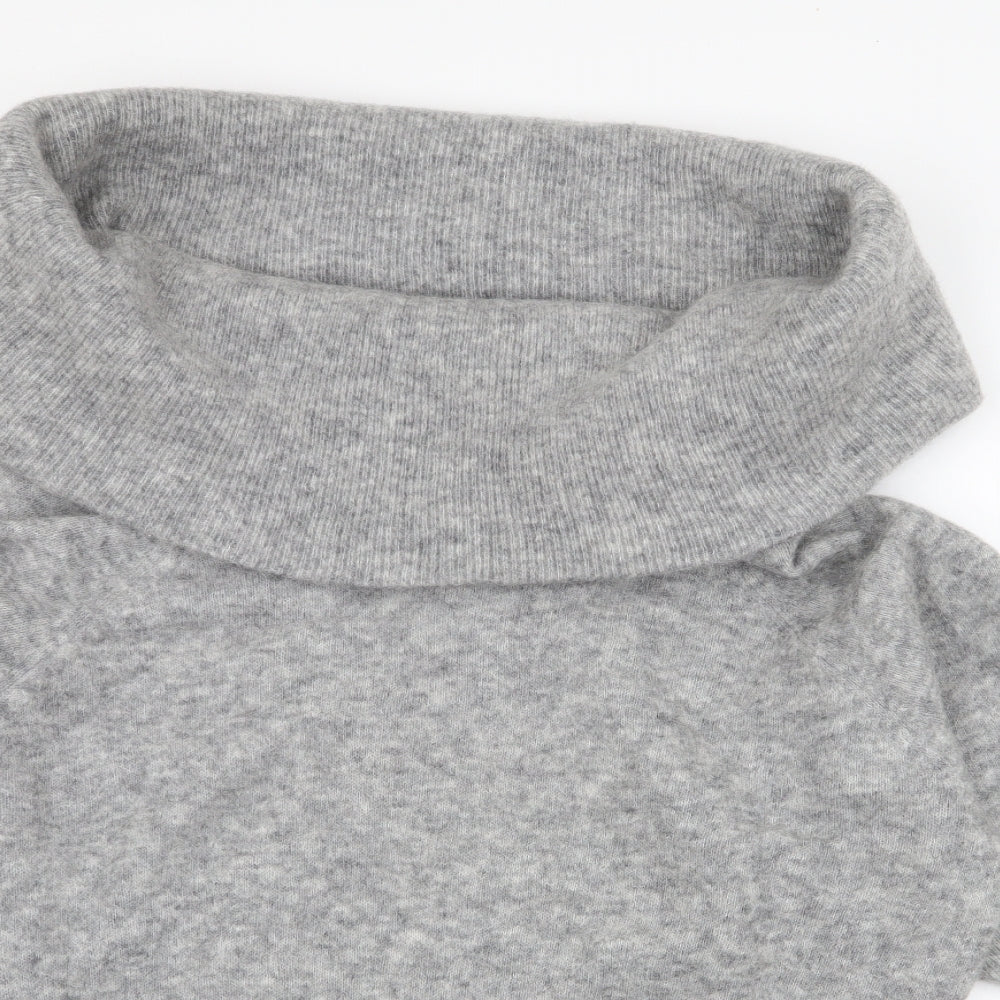 Acne Studios Womens Grey Roll Neck  Mohair Pullover Jumper Size S   - balloon sleeve