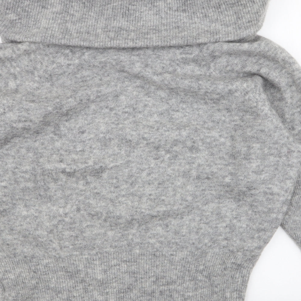 Acne Studios Womens Grey Roll Neck  Mohair Pullover Jumper Size S   - balloon sleeve