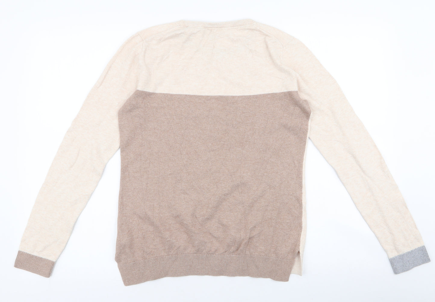 Crew Clothing Womens Multicoloured Round Neck  Cotton Pullover Jumper Size 10