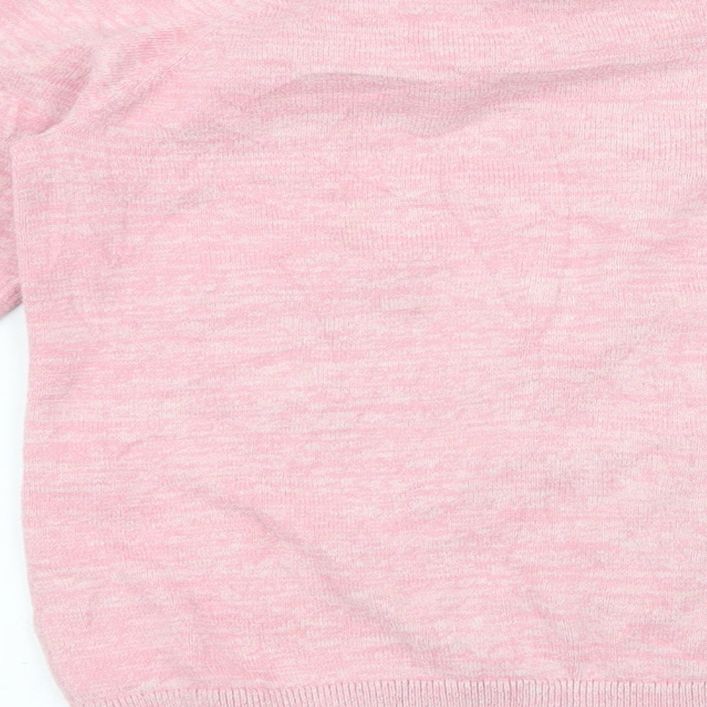TU Girls Pink Round Neck  Cotton Pullover Jumper Size 10 Years  Pullover - pug