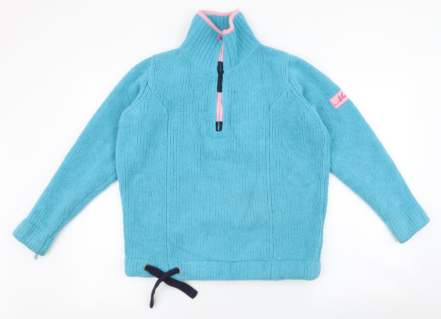 milsto Womens Blue  Polyester Pullover Sweatshirt Size 8  Zip - sherpa